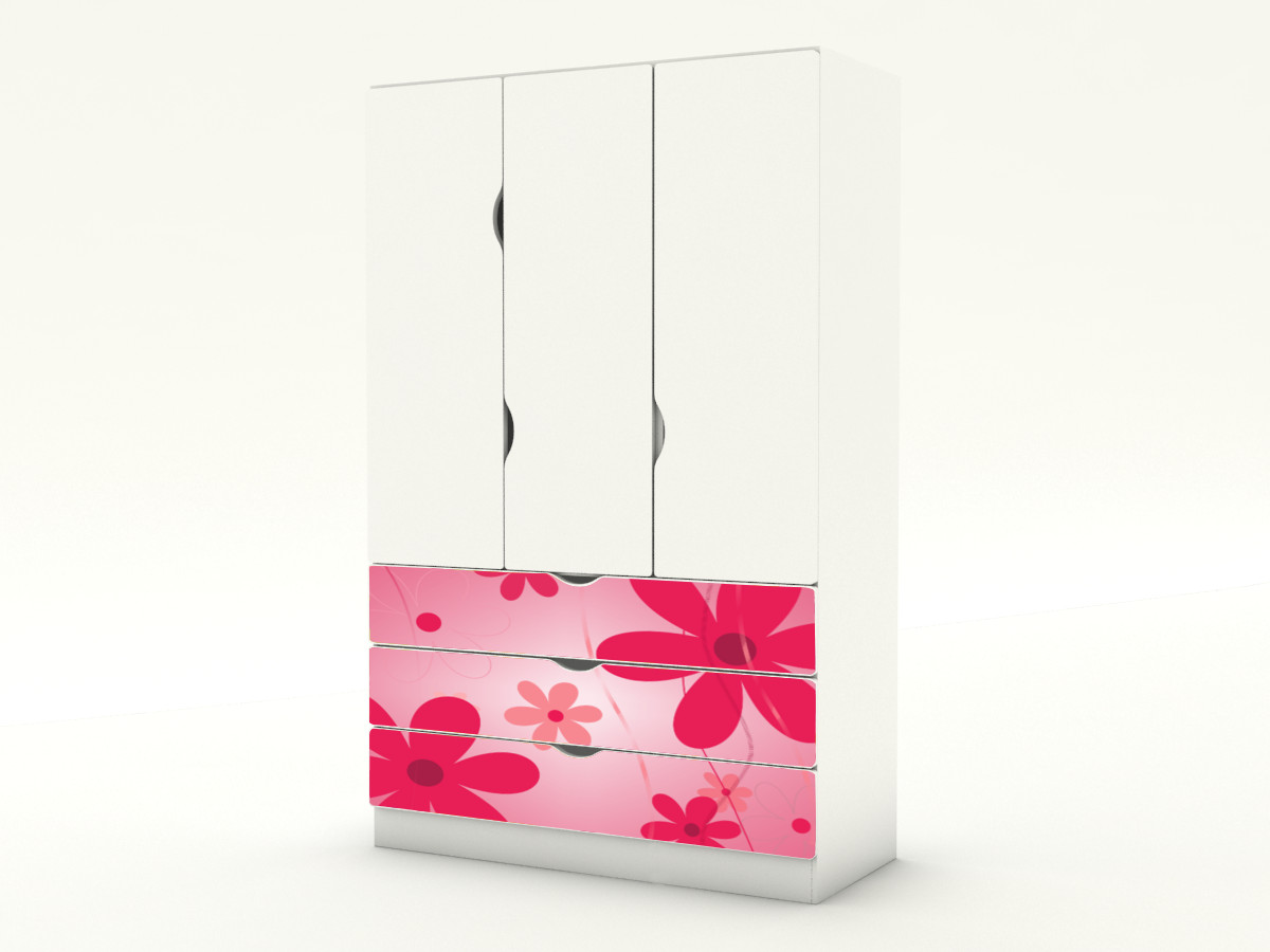 Becks skriňa 120 Kvety červené